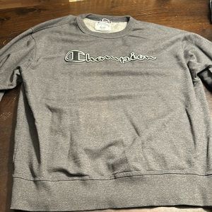 Grey long sleeve men’s crewneck sweatshirt